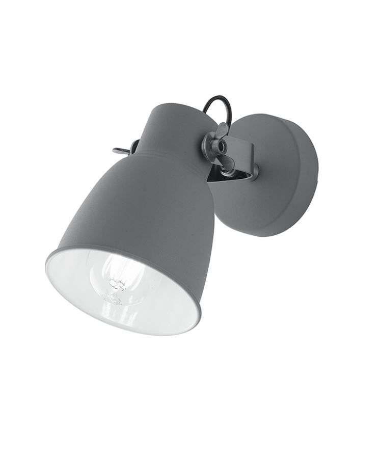 Applique metallo grigio dolomite interno bianco rifiniture nichel spot orientabili 1XE27 non incl. LEGEND Applique metallo grigio dolomite interno bianco rifiniture nichel spot orientabili 1XE27 non incl. LEGEND